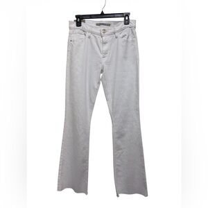 NWT Hudson Nico Mid Rise Bootcut Barefoot Jeans Sz 27 White Flare Raw Hem